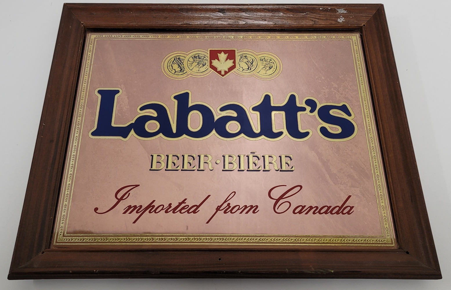 Labatt's Beer Framed Bar Pub Mirror Sign | Avenue Shop Swap & Sell