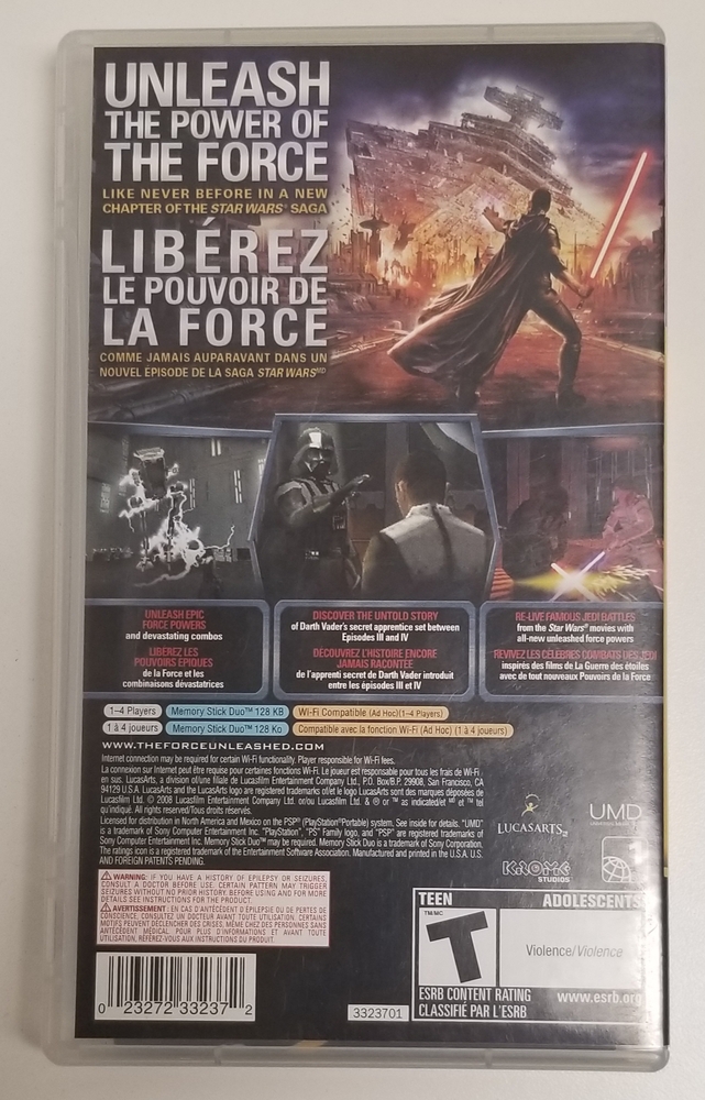 Star wars the force unleashed psp секреты