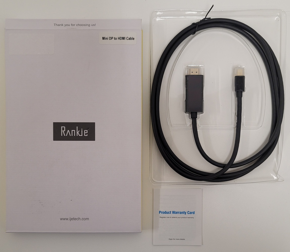 Rankie DisplayPort (DP) to HDMI Cable, 4K Resolution Ready