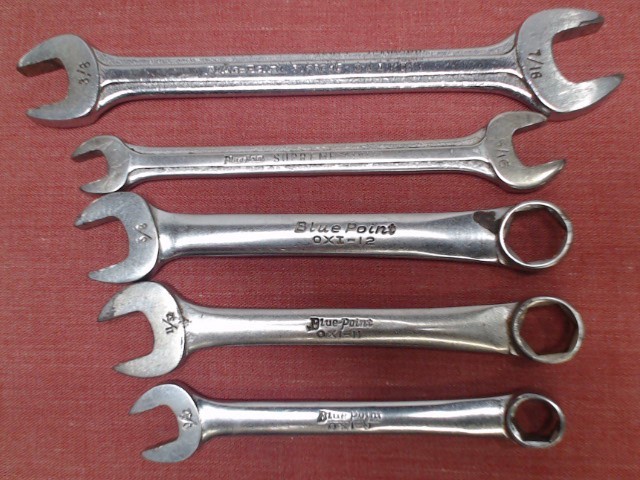 Blue Point by Snap-On set of 5 Vintage combination wrenches | Avenue ...