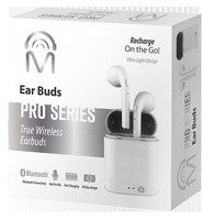 M PRO SERIES TRUE WIRELESS BLUETOOTH� EARBUDS with BUILT-IN MIC & CHARGING CASE