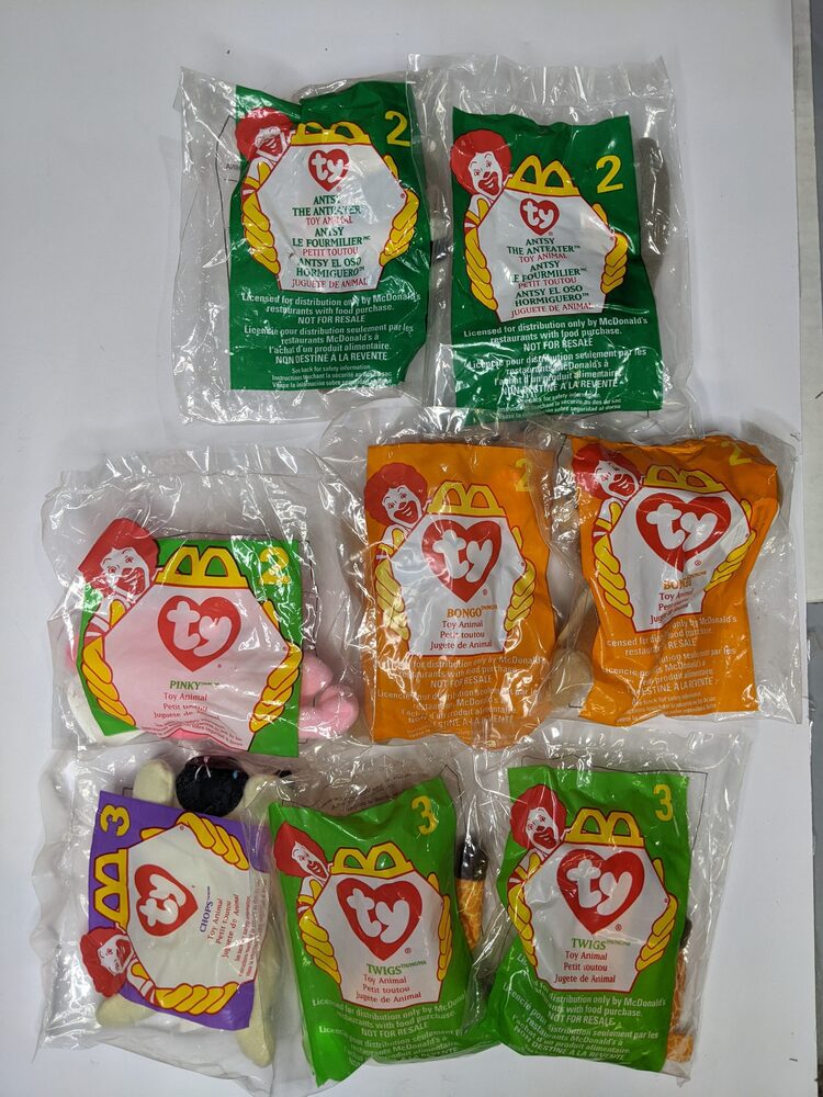 McDonalds Happy Meal 90s TY Teenie Beanie Babies 1-12 Complete