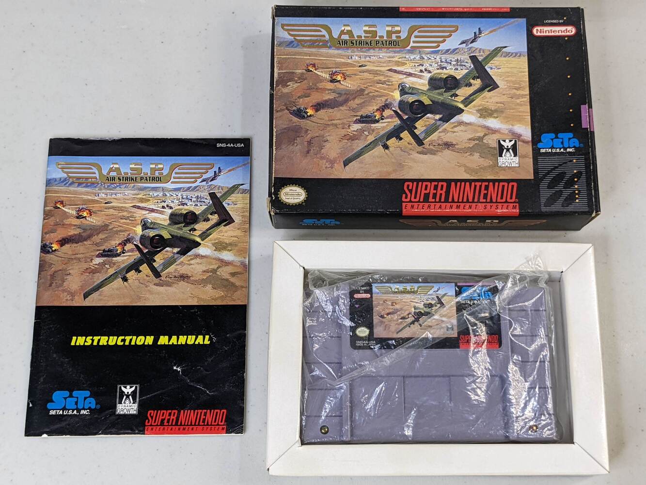 Air Strike Patrol ASP (Super Nintendo SNES) Complete in Box | Avenue ...