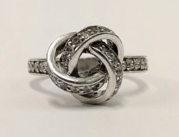 .925 Silver and Non-Diamond Ring - Size 5