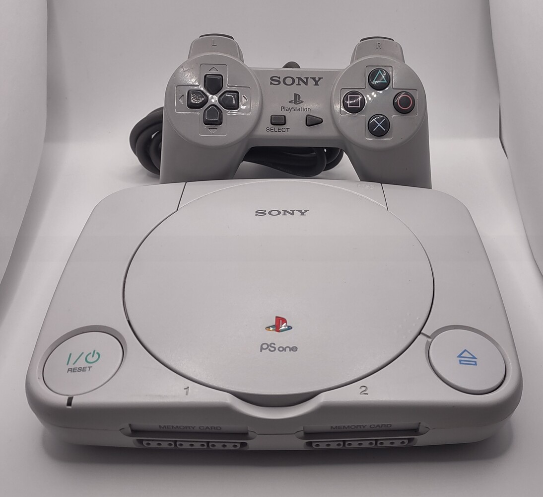 PS one with cords, memory card, controller and includes game console works cheapest