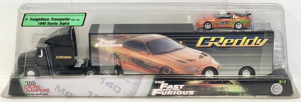 Racing Champions "The Fast and the Furious" Transporter + Supra Diecast Set