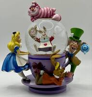 Disney Parks Alice In Wonderland Spinning Tea Cup Snow Globe RARE