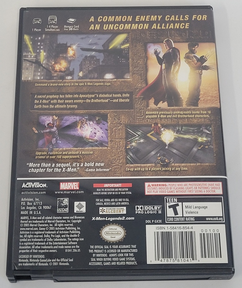 X-MEN LEGENDS 2 RISE OF APOCALYPSE FOR NINTENDO GAMECUBE | Avenue Shop ...