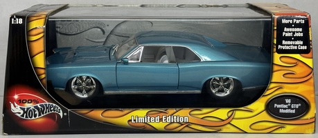 Hot Wheels Ltd Edition 1966 Pontiac GTO Modified 1:18 Diecast Metal Model 