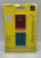 Sony PlayStation 2 8MB Memory Card 2-Pack (Red/Blue)