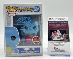 Signed Michele Knotz Funko Pop! Games Pokemon Flocked Squirtle #504 JSA COA 