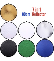 32 inch (80cm) Round Collapsible Light Reflectors for Photography 7-in-1 Colours