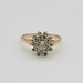 14 Karat Gold & Diamond Cluster Ring 