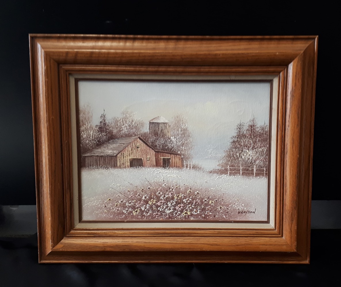 Brayson Framed Oil Painting - Rural Scene 