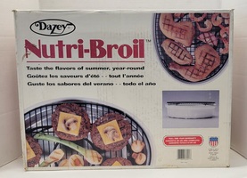 Dazey Nutri-Broil Electric Indoor Bar B Grill Countertop Smokeless BBQ Grill