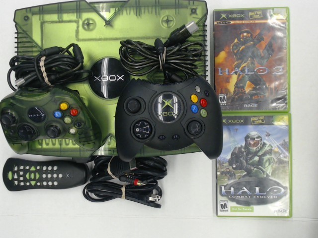 Original Xbox Halo Special Edition Clear Translucent Green System ...